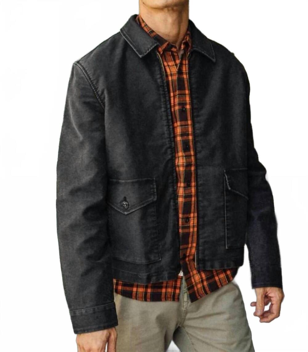 NEW HIROSHI KATO propeller moleskin jacket in blacktop